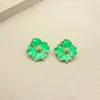 Brincos de Esmalte Brincos de Gota de Óleo Dopamina Brincos de Stud de Pétala Acessórios de Joias de Vidro Brincos de Praia Ornamentos de Orelha de Praia
