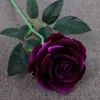 En stock rosa simulación rama única terciopelo rosa europeo boda ramo de mano novia flor artificial decoración del hogar