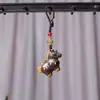 Colgante para Teléfono de Caballo del Zodiaco Pintado en Madera de Ébano, Talla de Caballo de Madera, Llavero de Caballo Mecedora, Colgante para Bolso, Artesanía de Madera
