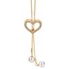 Collar de cadena de suéter con borlas dibujables de Love Pearl para mujer, largo, versátil, de otoño e invierno, elegante y de alta gama, venta al por mayor transfronteriza