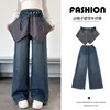 Calça jeans para meninas 2026 novo estilo fino, calça única e super estilosa para crianças mais velhas, calça pantalona de outono com cós traseiro, roupas infantis