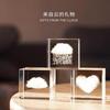 Cubo de Cristal Grabado con Láser 3D 40-50-60 Nube de Cristal Lluvia Cubo de Regalo Un Regalo Souvenir de Nube