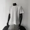 Camiseta de Manga Corta Acolchada con Tachuelas de Alta Resistencia para Hombre, Marca Cool de Streetwear con Diseño Cleanfit, Camiseta Superior de Estilo Nicho