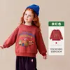 Ropa Infantil Amila 2026 Invierno Nuevo Sudadera Cálida de Forro Polar Una Pieza para Niñas Top de Forro Polar de Dibujos Animados para Niños