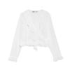 Aliexpress Estilo Europeu e Americano Versátil Colarinho de Camisa Simples Popular Moda Casual Manga Longa Transfronteiriço Branco