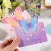 Tarjeta de Felicitación Estilo Ins Transfronterizo Color Morandi Mariposa Estéreo Floristería Navidad Bendición Creativa Tarjeta para Empaque de Regalo