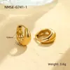 Brincos Novos Transfronteiriços Europeus e Americanos Moda de Nicho de Alto Padrão Brincos Vintage Presilhas de Orelha Brincos Versáteis Brincos de Aço Inoxidável para Mulheres