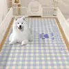 Alfombrilla a cuadros de estilo ins simple, impermeable y resistente al aceite, fácil de limpiar, adecuada para uso doméstico, jaula de mascotas para gatos y perros, valla, alfombrilla antideslizante y resistente a las manchas