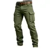 Talla Extra 100% Europeo y Americano Transfronterizo Amazon Tácticos Multibolsillos Exteriores para Hombre Pantalones Cargo Moda Casual Pantalones Largos