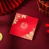 Sobres Rojos de Boda, Sobres Rojos Mini con Estampado Dorado, Nuevos Sobres Rojos de Boda Estilo 2026 con Palabras Felices, Paquetes Rojos para Bloquear la Puerta