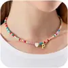 Collar de 26 Letras Estilo Transfronterizo, Hermoso Gargantilla de Cuentas de Colores, Joyería de Collar Moderna y Única Regalo para Mujeres