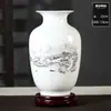 Juego de Tres Adornos Cerámicos de Jingdezhen para Entrada de Sala, Florero, Plato de Exhibición para Oficina, Fabricante Estilo Chino