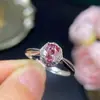Anel Alexander em prata esterlina com incrustação feminina abertura ajustável não pega valor ao redor da pedra principal 5*7mm cristal limpo