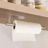Portarrollos de Papel de Cocina para Debajo del Gabinete sin Taladro Acero Inoxidable Portarrollos de Papel Montado en Pared Colgador de Papel de Cocina para el Hogar Film Adhesivo