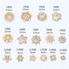 Gran porta flores envuelto en oro de 14 quilates con microincrustaciones de circonitas, accesorios de joyería para manualidades, espaciador, tapa de flor, cuentas sueltas, material con cuentas hecho a mano