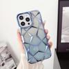 Capa protetora tridimensional galvanizada para iPhone 15, Apple 16 Promax, com diamante 12, glitter gradiente 14
