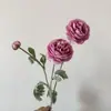 Ramo de Flores Artificiales de Loto y Peonía Aterciopeladas de Alta Calidad Decoración de Exhibición para Ventana de Sala de Estar en Casa Flor Artificial de Simulación