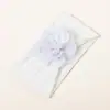 Faixa de Cabeça Infantil Estilo Europeu e Americano com Flores, Amiga da Pele, Macia, Jacquard, Elástica, Trançada, Faixa para Bebê, Nylon Largo