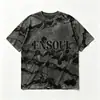 Camiseta de Manga Curta Tie-dye de Alta Qualidade Impressão Algodão Estilo Lavado com Tinta Camisa Cultural Atacado Verão Solta Tendência Marca Camiseta Personalização