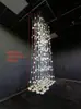 Rosa de teto acabada estilo Nanyang pétala de cristal conta cortina estilo coreano hotel salão de casamento decoração de fundo