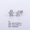 Pendientes de acero de titanio 316L con microincrustaciones de circonio y chapado en oro y cobre, con forma de hueso de oreja, AB, coloridos, con perforación transfronteriza, joyería para oreja.