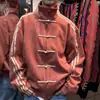 Nueva chaqueta para hombre estilo chino con cierres de botón tradicionales, diseño de primavera, chaqueta tipo béisbol con cuello mao y tres rayas, chaqueta tipo cárdigan deportivo