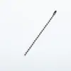 Cadena de Cuentas Onduladas Electroplateadas de 2.4 mm Cadena para Etiquetas de Ropa Cadena de Cuentas de Hierro Cadena de Bolas Negra Plateada Accesorios para Joyería DIY Cadena de Cuentas