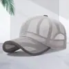 Boné de Baseball de Tela Logo Personalizado Verão Aba Recortada Respirável Chapéu de Sol Viagem ao Ar Livre Proteção Solar Boné com Aba
