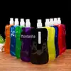 Os fabricantes fornecem um grande número de convenientes ao ar livre dobrável saco de água esportes criativo auto-sustentável bico saco de água logotipo