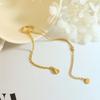 Pulsera de acero de titanio con cadena cruzada y diseño de anillo de temperamento frío y sencillo francés para mujer, fábrica de joyería al por mayor