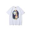 Camiseta Estampada Patchwork Céu Estrelado da Marca Trendy Wgm Tamanho Grande Solta Tie-Dye Gradiente de Praia Manga Meia Roupa de Casal para Homens