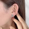 Longlong Joyería de Oro Nuevos Pendientes Simples Europeos y Americanos Pendientes Redondos de 1 Quilate para Mujeres Transfronterizos Europeos y Americanos Ins Más Vendidos Mujeres