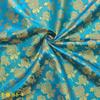 Atacado Casamento Performance Romântico Tecido de Fundo Artesanato DIY Azul Lago Estéreo Ouro Rosa e Prata Tecido Jacquard de Seda