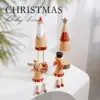 Decoraciones Navideñas Nuevas Transfronterizas Reno de Madera Muñeco de Nieve Tronco de Pie Colgante Escena de Ambiente Navideño