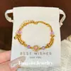 Pulseira wrap estilo loja de ouro 2026, cor ouro de areia com ametista para mulheres, luxuosa joia de pulso em camadas com nove camadas de fogo roxo escovado