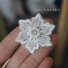 Bordado Estéreo Flores Cosidas a Mano, Cuentas, Pedrería, Calcomanías de Tela de Encaje, Accesorios, Velo de Novia, Joyería, Materiales Decorativos de Encaje