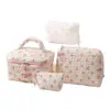 Bolsa de Cosméticos Nueva de Gran Capacidad Transfronteriza, Bolso de Mano con Lazo, Neceser Portátil, Bolsa de Almacenamiento para Cosméticos de Mujer, Lápices Labiales