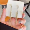 Brincos de design simples brincos de franja totalmente cravejados de diamantes de alta qualidade Brincos de pérola requintados para afinar o rosto feminino de luxo leve