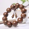 Pulseira de Sândalo Dourado 2.0 Material Antigo Pulseira de Contas de Buda de Madeira para Homens e Mulheres Joias para Casal Joias Rosário de Sândalo