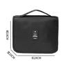 Estuche de Lápices Multicapa de Gran Capacidad Bolsa de Almacenamiento Portátil Bolsa de Maquillaje de Artículos de Aseo Color Sólido Simple de Mano Viaje Gancho Bolsa de Artículos de Aseo