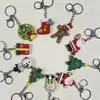 Nuevo Llavero de Muñeco de Navidad Árbol de Navidad Papá Noel Calcetines de Navidad Hebilla Plateada Accesorios Adornos Colgante Hebilla Plateada