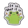 Colección de Broches Divertidos de Rana de Dibujos Animados Emoji Divertido Pines Metálicos Insignia de Decoración para Bolsos Ropa