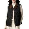 Chaleco Ligero de Algodón Estilo Nuevo 2026 para Mujer, Chaleco Corto sin Cuello Otoño e Invierno, Chaqueta Redonda Talla Grande