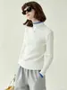 "Beidao AMU" suéter de punto de manga larga de cuello alto con bloques de color para mujer, nuevo top versátil de invierno ajustado