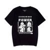 Anime Japonês Chainsaw Man Desenho Animado Algodão Puro Unissex Tamanho Europeu Camiseta Estampada Top
