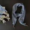 Novo Lenço Longo de Seda Leve Cor Sólida Primavera/Verão 2026 para Mulheres, Estilo Coreano, Fita para Cabelo Decorativa Versátil Tendência