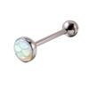 Estilo Europeo y Americano Escama de Pez Brillante Lengua Uña Acero de Titanio Al Por Mayor En Stock Versátil Discoteca Sexy Sirena Anillo de Lengua Piercing Joyería