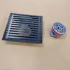 Ralo de Chão Cinza Galvanizado, Aço Inoxidável à Prova de Odores, Grande Vazão para Banheiro, Banheiro, Box de Banho, Ralo de Máquina de Lavar, À Prova de Insetos e Odores