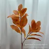 Hoja de Magnolia Artificial Individual de Color Otoñal Retro de Alta Calidad Decoración Suave para el Hogar Diseño Floral Hotel Planta Verde Artificial