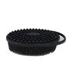 Escova de shampoo massageadora dupla face de silicone, limpador de couro cabeludo macio, escova de banho anti-coceira, escova de chuveiro unissex para casa
